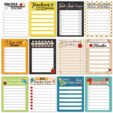 12 Pcs Teacher Notepad Set for To Do Lists