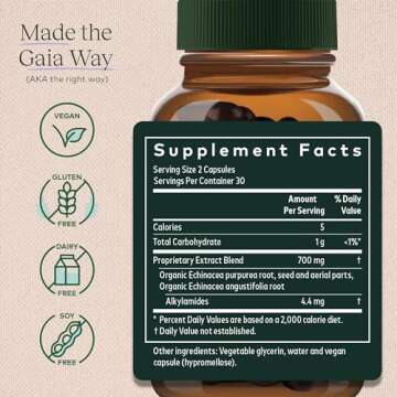Gaia Herbs Echinacea Supreme - Immune Support Supplement - Echinacea Purpurea and Echinacea Angustifolia Blend to Support Immune System - 60 Vegan Liquid Phyto-Capsules (30-Day Supply)