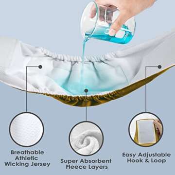 wegreeco Washable Dog Diapers - Washable Male Dog Belly Wrap - Pack of 3 - (Gold,Black,Grey,X-Large)