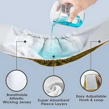 wegreeco Washable Dog Diapers - Washable Male Dog Belly Wrap - Pack of 3 - (Gold,Black,Grey,X-Large)