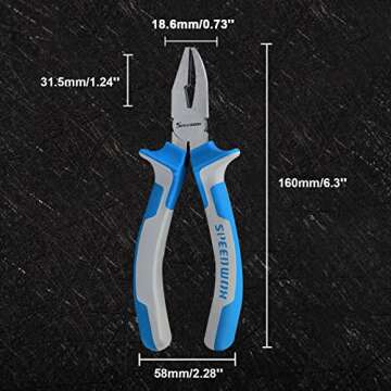 SPEEDWOX 6" Breaker Grozer Pliers Breaking Pliers Professional Breaking and Grozing Pliers Nibble Glass for Stained Glass Work Tool