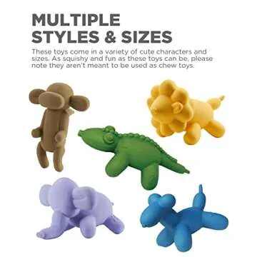 Outward Hound by Charming Pet Latex Rubber Balloon Animal Monkey Squeaky Dog Toy, Large