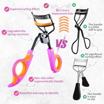Premium Whalrace Eyelash Curler with Extra Pads - Perfect Curls