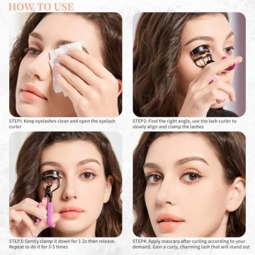 Premium Whalrace Eyelash Curler with Extra Pads - Perfect Curls