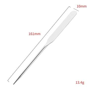 Stainless Steel Makeup Spatulas, Professional Cosmetic 161mm Long Facial Mixing Stick Beginner Artist Tool, Fine Workmanship Stylish Durable