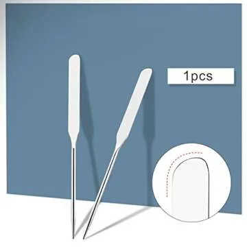 Stainless Steel Makeup Spatulas, Professional Cosmetic 161mm Long Facial Mixing Stick Beginner Artist Tool, Fine Workmanship Stylish Durable