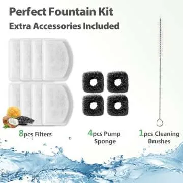 ORSDA Stainless Steel 3L Cat Water Fountain for Pets