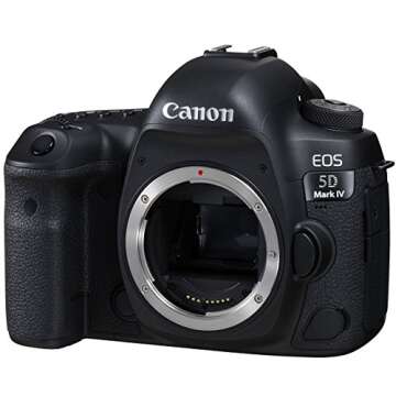 Canon EOS 5D Mark IV DSLR Camera - 30.4MP Full Frame, 4K Video, Fast Autofocus