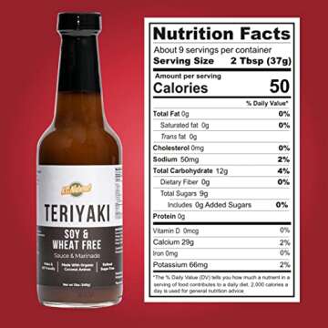 KC Natural Teriyaki Sauce - Soy & Wheat Free, AIP Friendly