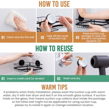 Stylish No-Drill LEVERLOC Corner Shower Caddy Organizer