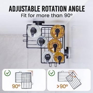 Stylish No-Drill LEVERLOC Corner Shower Caddy Organizer