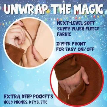 Funziez Slim Christmas Adult Onesie - Festive & Cozy