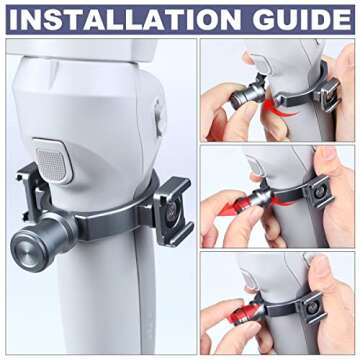 ARNARKOK Cold Shoe Adapter for DJI Osmo Mobile 3-6