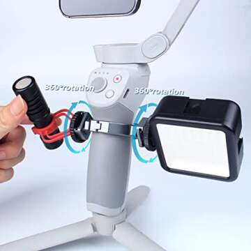 ARNARKOK Cold Shoe Adapter for DJI Osmo Mobile 3-6