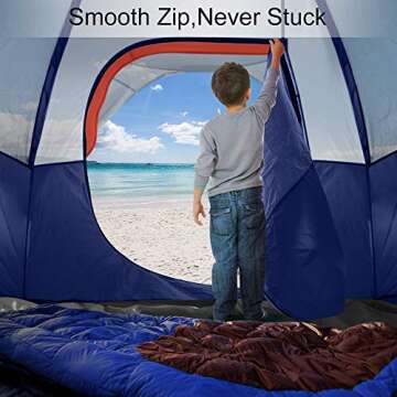 TOMOUNT 8-Person Tent - Waterproof, Easy Setup, Portable Camping Tent