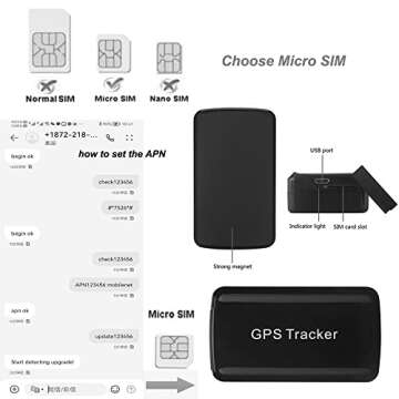 Car GPS Tracker, LM002 gps tracker for vehicles Real-Time Location Tracking Device with Voice Monitor Car Motorcycle GPS Device for Truck Taxi Kids Pets with free APP