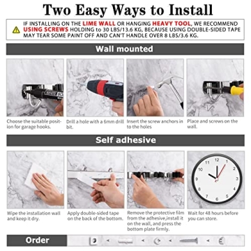 AceMining Broom Holder | 5 Racks & 4 Hooks to Organize Your Space