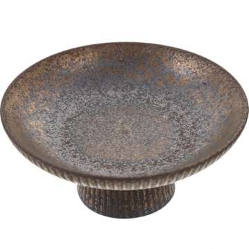 DEARMAMY Decorative Fruit Tray Round Decorate Baskets Footed Fruit Tray Fruit Footed Bowl Dessert Trays for Dessert Table Snacks Tray Porcelain Small Fruit Bowl Pastry