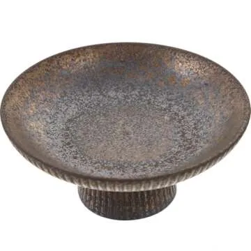 DEARMAMY Decorative Fruit Tray Round Decorate Baskets Footed Fruit Tray Fruit Footed Bowl Dessert Trays for Dessert Table Snacks Tray Porcelain Small Fruit Bowl Pastry