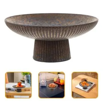 DEARMAMY Decorative Fruit Tray Round Decorate Baskets Footed Fruit Tray Fruit Footed Bowl Dessert Trays for Dessert Table Snacks Tray Porcelain Small Fruit Bowl Pastry