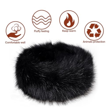 Dikoaina Women's Chic Faux Fur Winter Headband