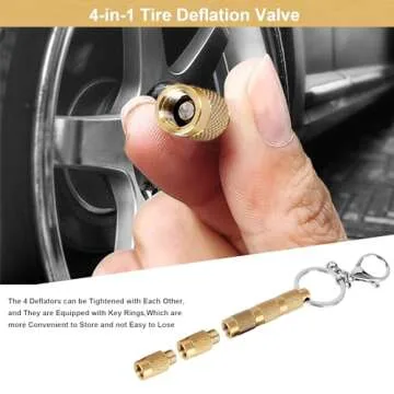 Get GODESON Tire Deflator - Easy 4-in-1 Tire Air Tool