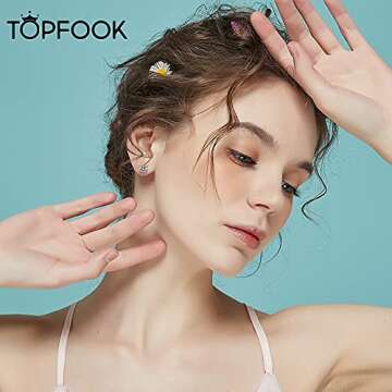 Moissanite Stud Earrings for Women,Sterling Silver 925 Earrings Jewelry Engagement Gifts for Women Men(5mm)