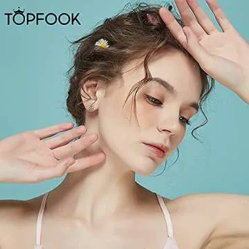 Moissanite Stud Earrings for Women,Sterling Silver 925 Earrings Jewelry Engagement Gifts for Women Men(5mm)