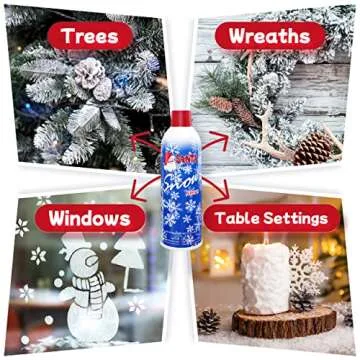 Prextex Winter Snow Spray 2 Pack for Holiday Decor