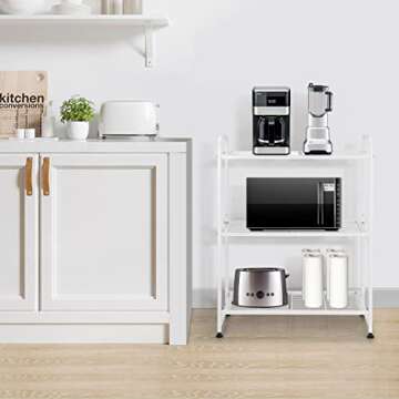 Simple Trending 3-Tier Stackable Wire Shelving Unit Storage Rack, Expandable & Adjustable Kitchen St...