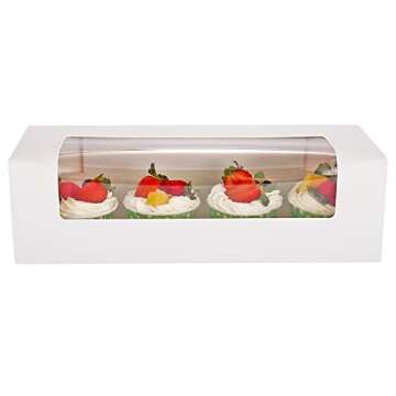 RIFMEAE Bakery Boxes with Window - 24-Pack