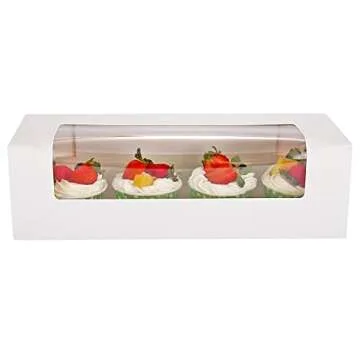 RIFMEAE Bakery Boxes with Window - 24-Pack