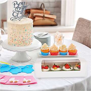 RIFMEAE Bakery Boxes with Window - 24-Pack