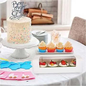 RIFMEAE Bakery Boxes with Window - 24-Pack