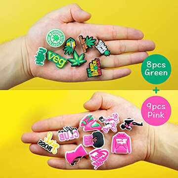 Vibrant RONGYUH 17 PCS Shoe Charms for Crocs