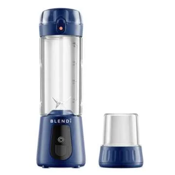 BLENDi Pro+ Portable Blender (17.5oz, Navy Blue) – Powerful 120W Motor, USB-C Rechargeable, Cordle...