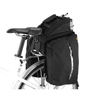 Topeak MTS TrunkBag DXP Bike Bag, Straps, Rigid Molded Panels, Water Bottle Holder