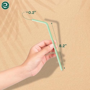 Eco Friendly Compostable Straws 100 Count for Guilt-Free Sipping