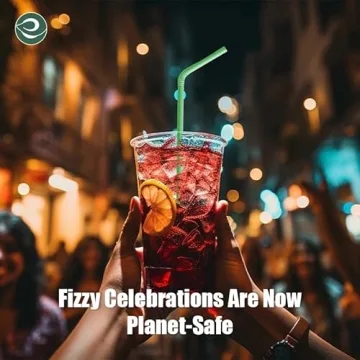 Eco Friendly Compostable Straws 100 Count for Guilt-Free Sipping