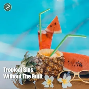 Eco Friendly Compostable Straws 100 Count for Guilt-Free Sipping