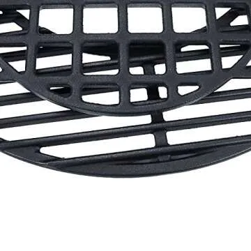 Uniflasy 8835 Cast Iron Gourmet BBQ System Cooking Grate for 22.5 inch Weber Kettle Grills, One-Touch, Bar-B-Kettle, Master-Touch, Performer, for Weber 22.5 inch Original Kettle Premium Charcoal Grill