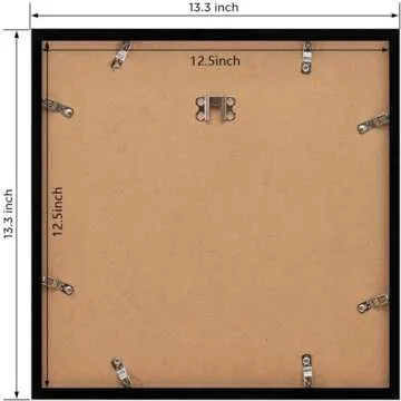 eletecpro Black 12.5x12.5 Record Frame, Sturdy and Lightweight, PVC Album Frame Made to Display Vinyl Records, Home Decor LP Record Frame for Wall Easy to Hang Suit to 12x12 LP Covers, 1 Pack