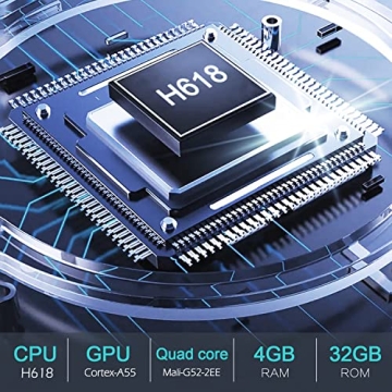 EASYTONE 2024 Android TV Box 12.0, Android Box TV 4GB RAM 32GB ROM H618 Quad-Core CPU 6K TV Box Support 2.4/5G Dual WiFi Ethernet Bluetooth 4.0 H.265 Android Smart TV Box