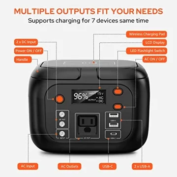 Portable Power Station 97Wh Power Bank with LED Flashlight