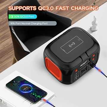 Portable Power Station 97Wh Power Bank with LED Flashlight