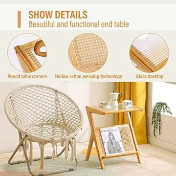 Tiita Rattan Side Table - Stylish and Versatile Design