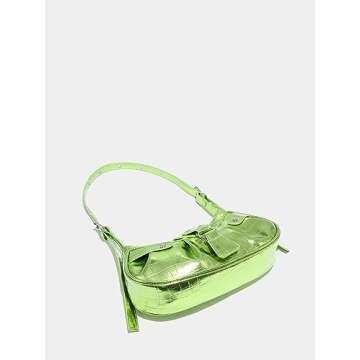 Chic Verdusa Metallic Green Hobo Bag for Daily Style
