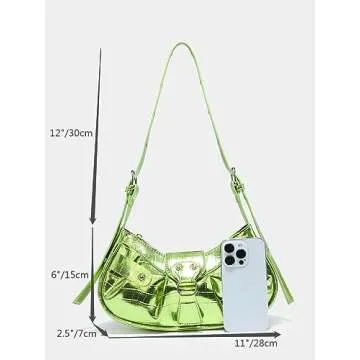 Chic Verdusa Metallic Green Hobo Bag for Daily Style