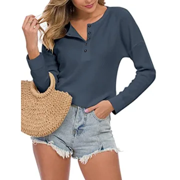 Stylish Waffle Knit Tunic Top for All-Day Comfort