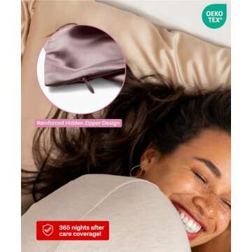 Colorado Home Co Mulberry Silk Pillowcase, Deep Mauve, Queen Size, 22 Momme, 100% Natural Silk, Anti-Aging, Anti-Acne, Dual Sided, 20" x 30"